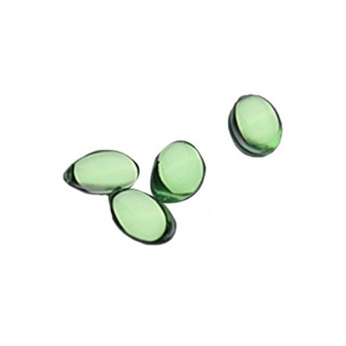 천사네일 스톤 타원형 6mm, 연두, 4개