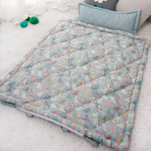 보떼하우스 사계절 낮잠이불세트 일체형, 버즈블루