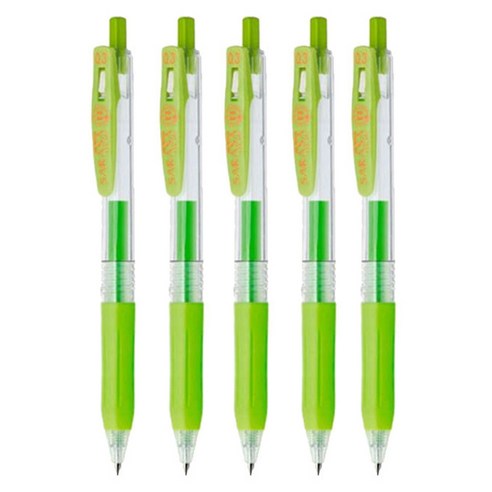 제브라 사라사 클립 볼펜 0.3mm JJH15, 라이트그린, 5개