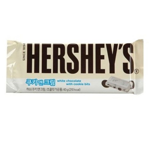허쉬 쿠키 앤 크림 초콜릿, 40g, 3개