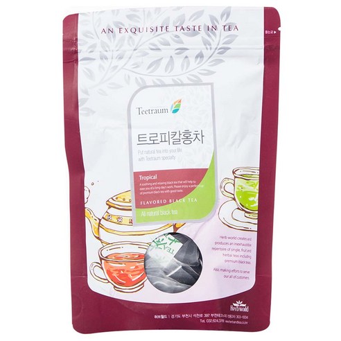 티트라움 허브티백 31종, 트로피칼홍차, 1개, 36g, 삼각티백