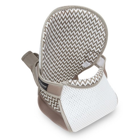 마니또 클린 쿨러 3D 메쉬 아기띠 쿨패드, 지그재그 베이지, 1개