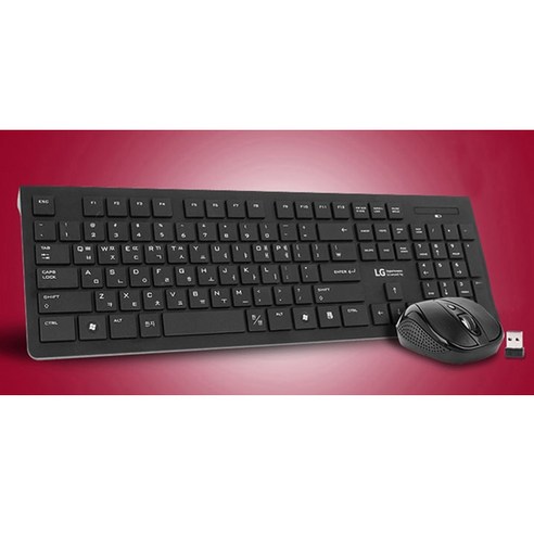 2.4 GHz 무선 인터페이스를 지원하는 LG 무선 키보드 + 무선 마우스 세트