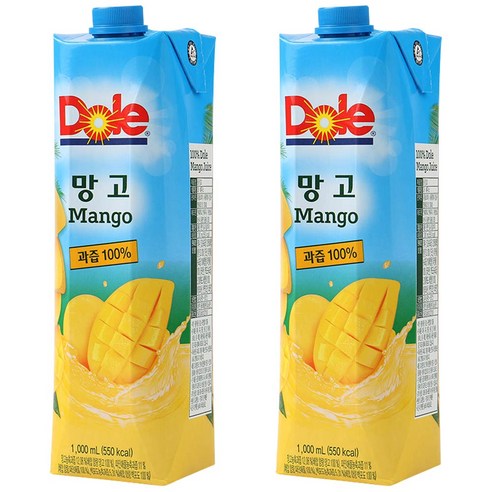 돌 망고 주스 1000ml, 1L, 2개