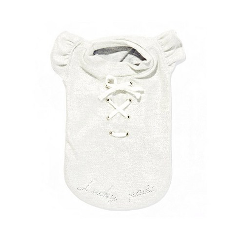 패리스힐튼 Bling Ribbon T shirts 강아지 티셔츠, Silver