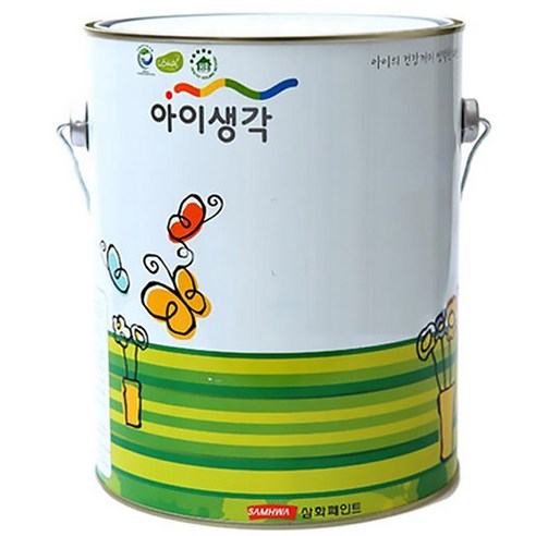 삼화페인트 아이생각 수성내부프로 친환경페인트 4L 무광, 화이트, 1개