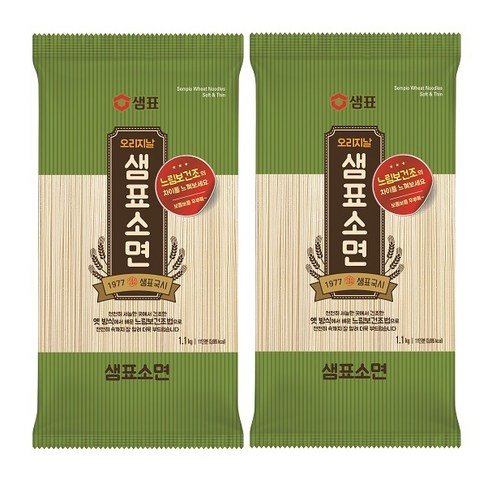 샘표 소면, 1.1kg, 2개