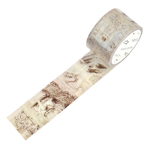 라이프포인트 레트로원고 시리즈 마스킹 테이프 30mm x 7m, 03인물, 1개