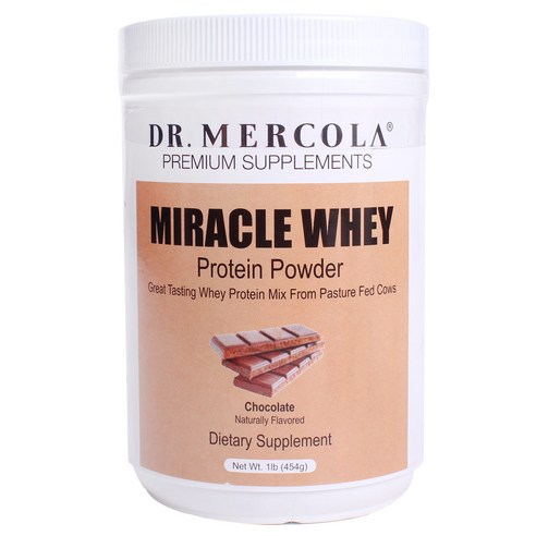 Dr. Mercola 미라클 웨이 프로테인 파우더, 454g, Chocolate