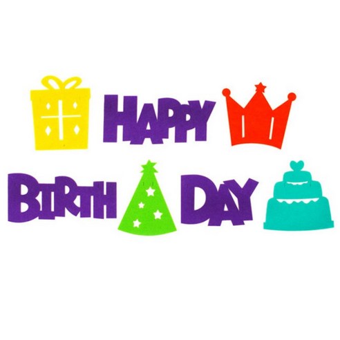 펠트 생일가랜드, 오브제