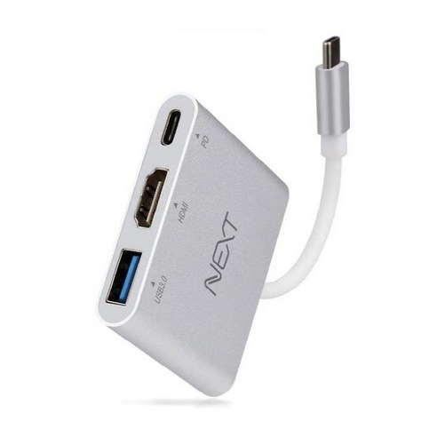 USB Type C to HDMI + USB 3.0 + PD 변환 아답터로 대화면 연결, 빠른 데이터 전송, 편리한 전원 공급