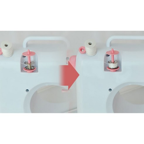 혼스 미니재봉틀 한땀한땀 프로, HSSM-1201, 핑크