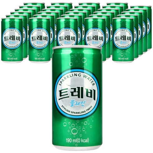 롯데칠성 트레비 탄산수 플레인, 190ml, 30개