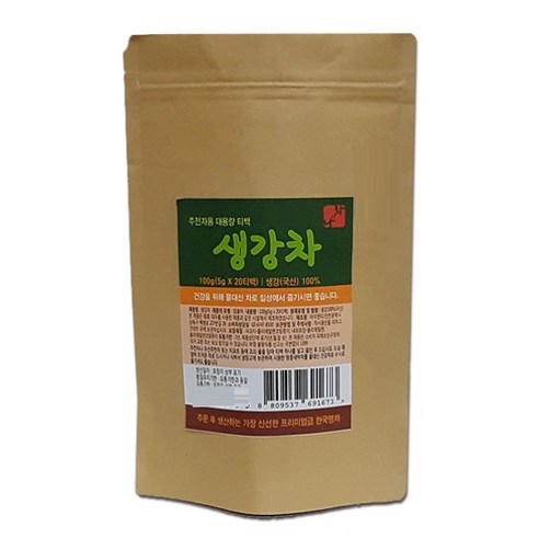 아이앤티 주전자용 대용량 티백 생강차, 5g, 1개, 20개입