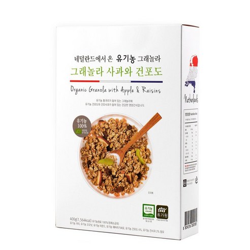 [유가원] 유기농 그래놀라 시리얼, 400g, 1개