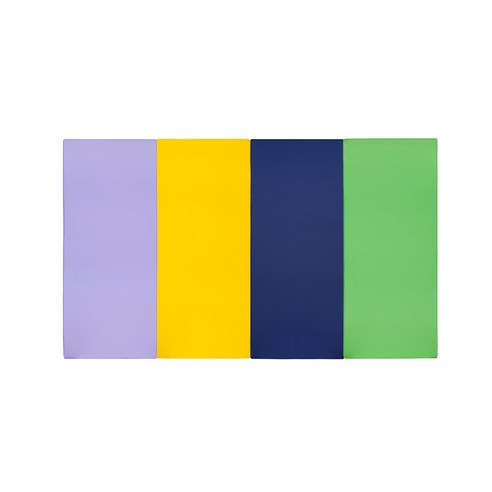 퍼니존 퍼니테라피 바이올렛 비비드 시리즈2 4단 접이식 매트, 바이올렛 + 옐로우 + 블루 + 그린