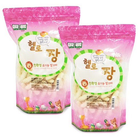 짱죽 헬로 짱 쌀과자, 사과와당근, 2개