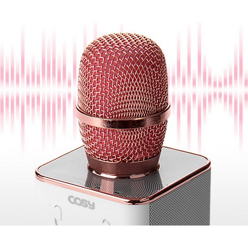 코시 블랑 블루투스 마이크 + 휴대용 USB 미러볼, SP3171MKBT(R)(마이크), LL3198UB(미러볼), 핑크