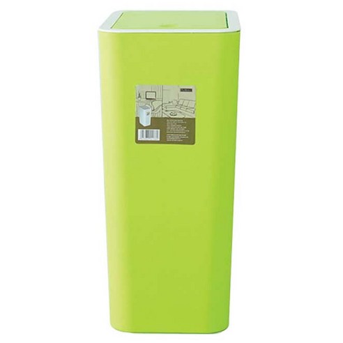 ANN 앤 원터치 컬러휴지통 12L, 그린, 1개