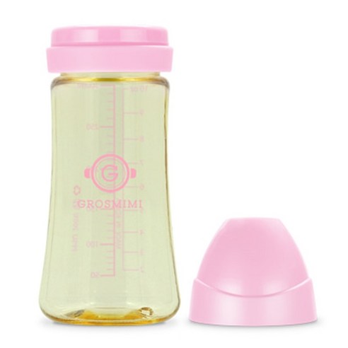 그로미미 PPSU 젖병 300ml, 노꼭지, 핑크