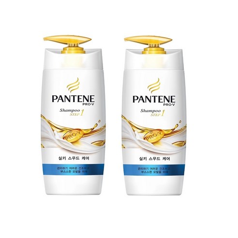 팬틴 실키 스무드 케어 샴푸 STEP 1, 500ml, 2개