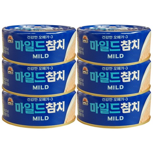 사조참치 마일드 참치, 210g, 6개