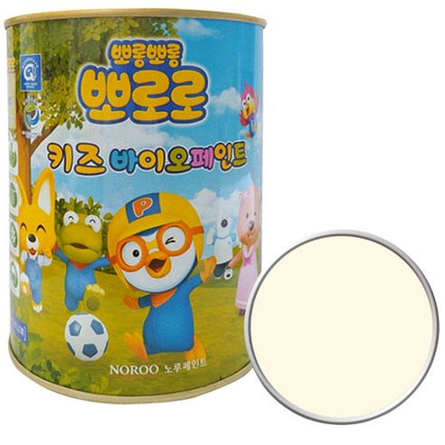 노루페인트 뽀로로 키즈 바이오 페인트, 뽀로로크림, 0.9L, 1개