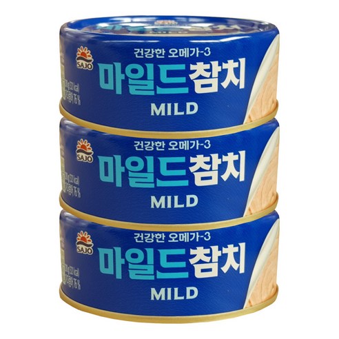 사조참치 사조해표 사조참치 마일드 통조림, 210g, 3개