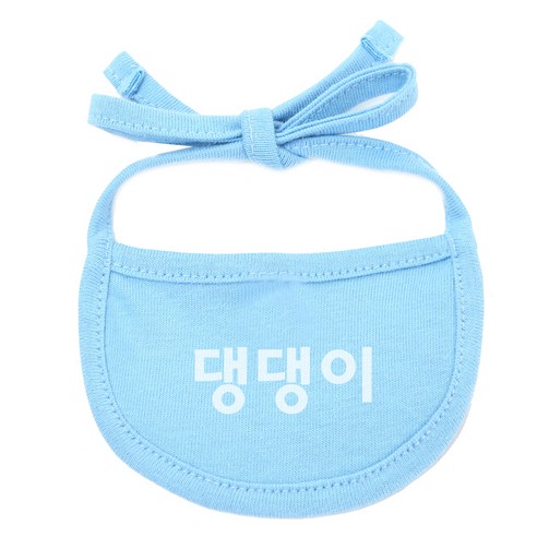 이츠독 강아지 턱받이 댕댕이 M, 하늘색, 1개