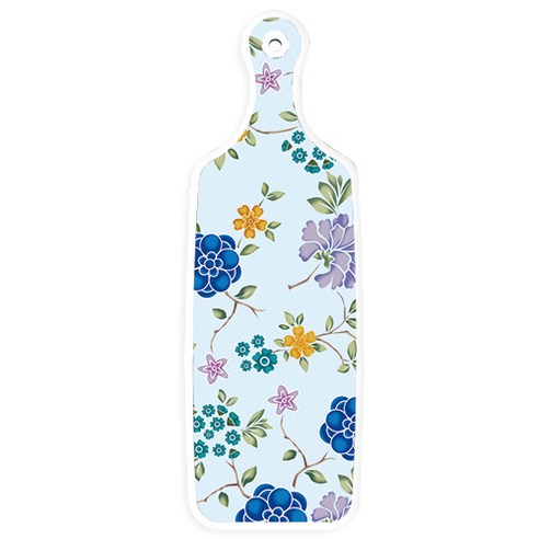 로엠디자인 양면 서빙도마 보드 그린봉선화, 로맨틱블루floral비색, 1개