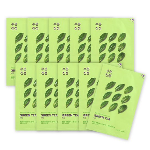 홀리카홀리카 퓨어 에센스 마스크 시트 그린티 30매입 이니스프리마스크팩 Best Top5