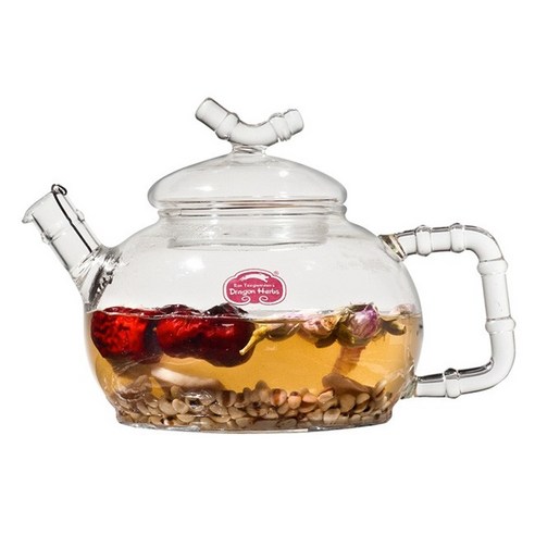 드래곤허브스 글래스 티 앤 엘릭서 메이커 티포트, 600ml, 1개