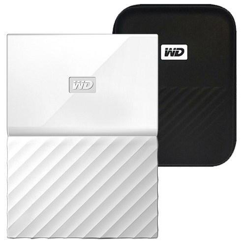 WD My Passport 휴대용 외장하드 + 파우치, 4TB, 화이트