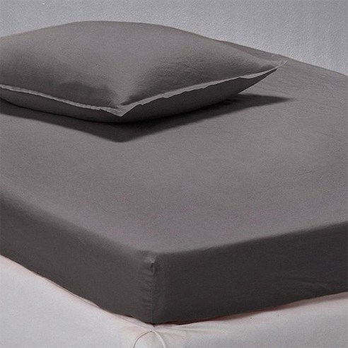 라흐두뜨 프리워시드 퓨어 린넨 매트리스 커버, charcoal grey