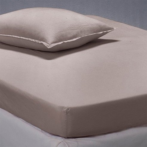 라흐두뜨 프리워시드 퓨어 린넨 매트리스 커버, taupe brown