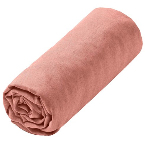 라흐두뜨 린넨 심플 매트리스 커버 F679798, blush rose