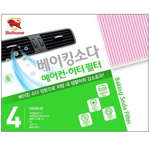 불스원 차량용 베이킹소다 에어컨 히터 필터, 4번 아반떼HD, 1개