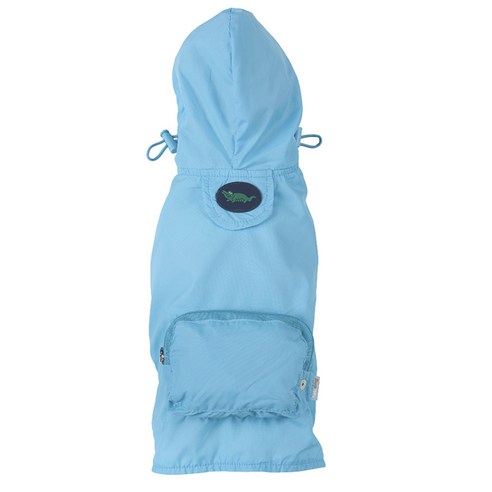 Fabdog 팩커블 강아지 레인코트, Light Blue, 1개