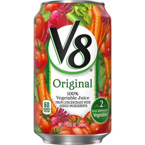 브이8 오리지널 베지터블 주스 캔, 340ml, 1개