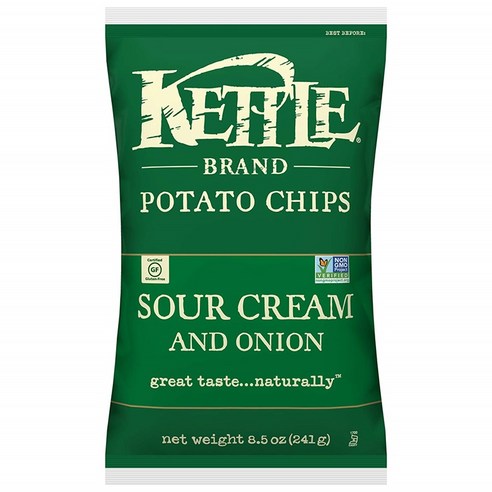 케틀브랜드 포테이토 칩, Sour Cream And Onion, 241g