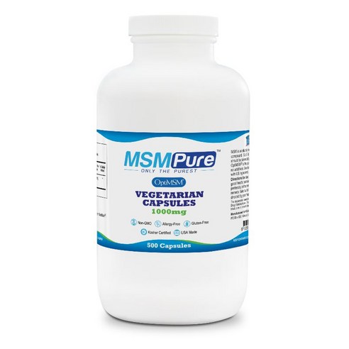 엠에스엠퓨어 MSM 1000mg 베지테리안 캡슐 글루텐 프리, 500개입, 1개