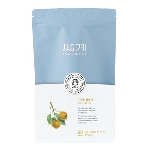 쌍계명차 파우치 지리산 돌배차 티백, 2.5g, 20개입, 1개