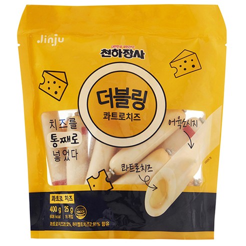 [다만세푸드] 진주햄 천하장사 더블링 콰트로 치즈 1봉 / 천하장사 소세지 리뷰후기