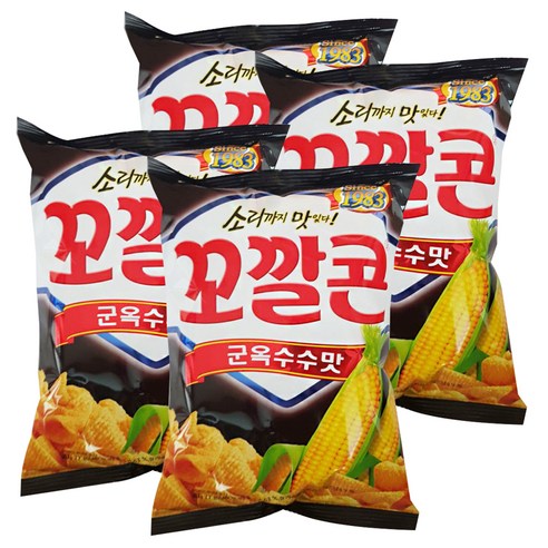 롯데 꼬깔콘 군옥수수맛, 77g, 4개