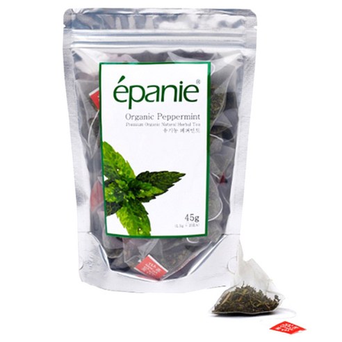 에빠니 유기농 페퍼민트 삼각망 티백, 1.5g, 30개입, 1개
