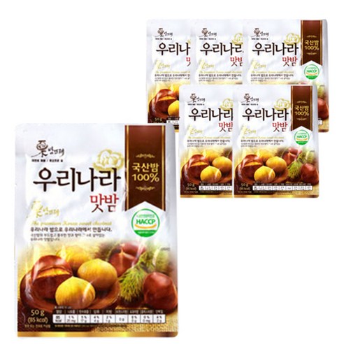 밤뜨래 우리 나라 맛밤, 50g, 6개