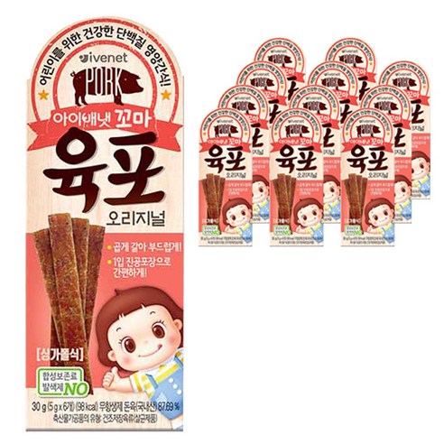 아이배냇 꼬마 육포 30g, 오리지널, 12개