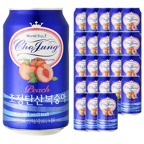 초정탄산수 복숭아, 355ml, 24개