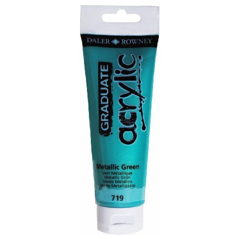 델러로니 아크릴물감 006 믹싱화이트, 120ml 719MetallicGreen, 1