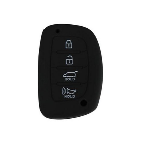 바이어블 현대 4버튼 스마트키 실리콘 케이스 VA-S11, 블랙